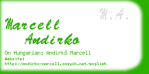 marcell andirko business card